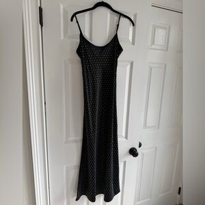 WeWoreWhat Black Maxi Dress with crystal Accents